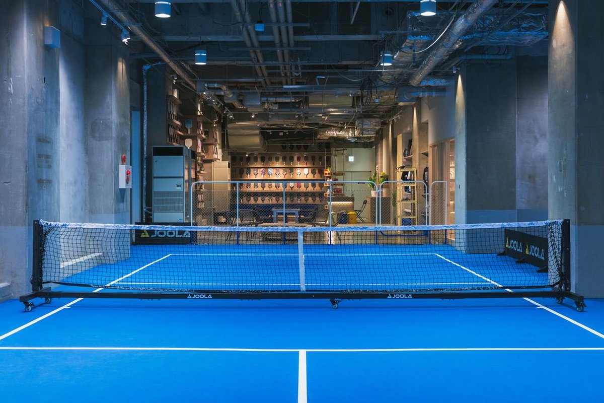 Indoor pickleball court