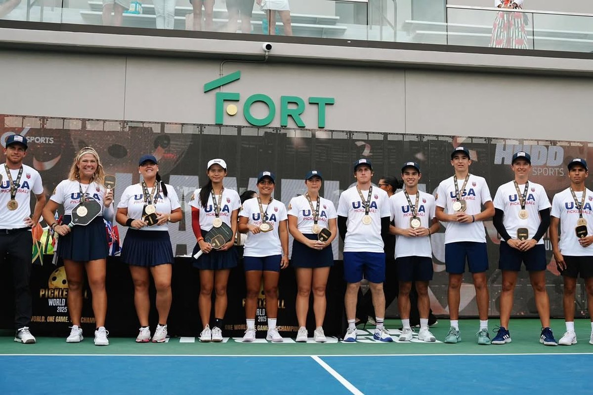 USA team podium